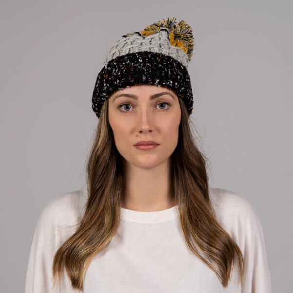 Σκούφος πλεκτός δίχρωμος