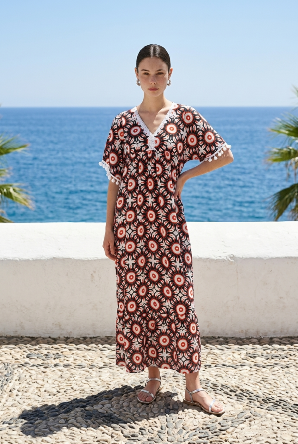 Καφτάνι mixed print