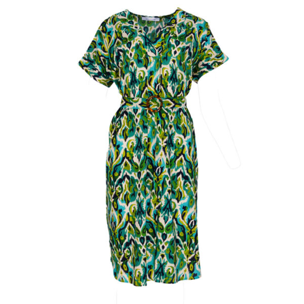 Φόρεμα midi με ζώνη