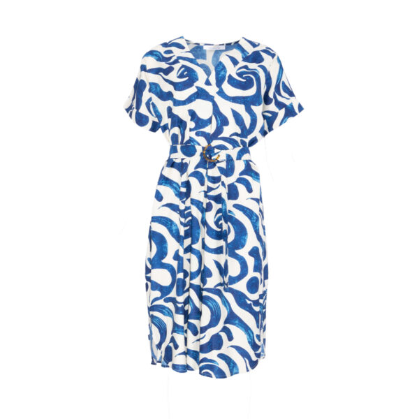 Φόρεμα midi με ζώνη