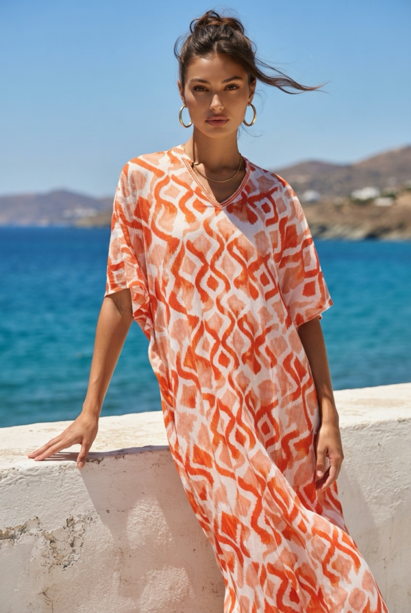 Καφτάνι μακρύ boho chic