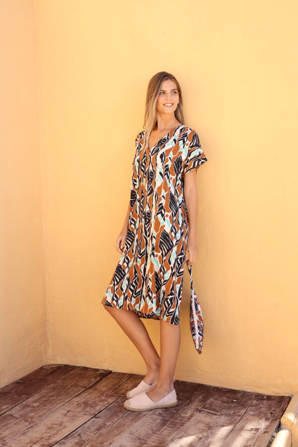 Φόρεμα μακρύ με τσέπες