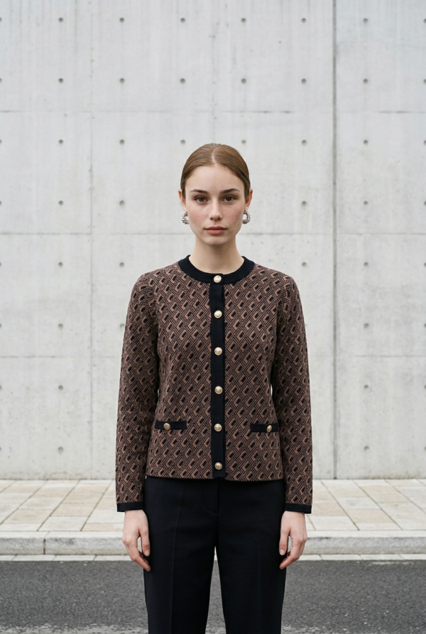 Ζακέτα geometric print
