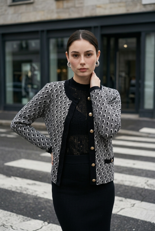 Ζακέτα geometric print