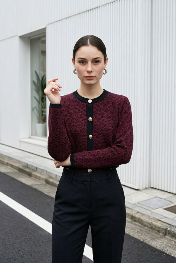 Ζακέτα geometric print