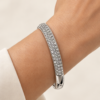 Χειροπέδα Silver Strass