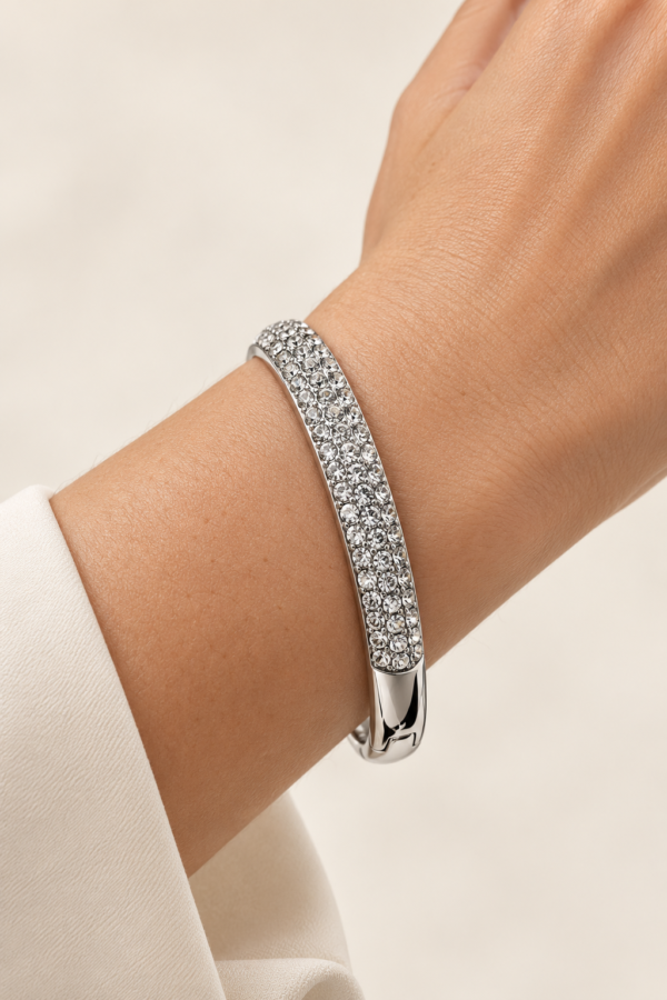Χειροπέδα Silver Strass